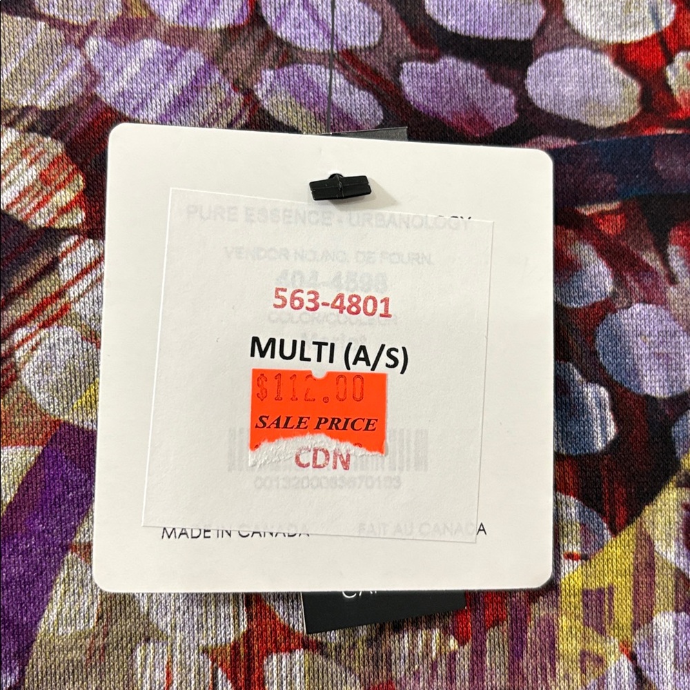 Urbanology Abstract Cowl Neck Dress | Size M | Made in Canada (OVERSIZED) - Picture 7 of 10